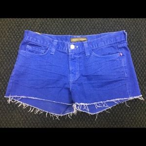 ☀️J Brand x Intermix Cobalt Blue Jean Shorts Sz 27